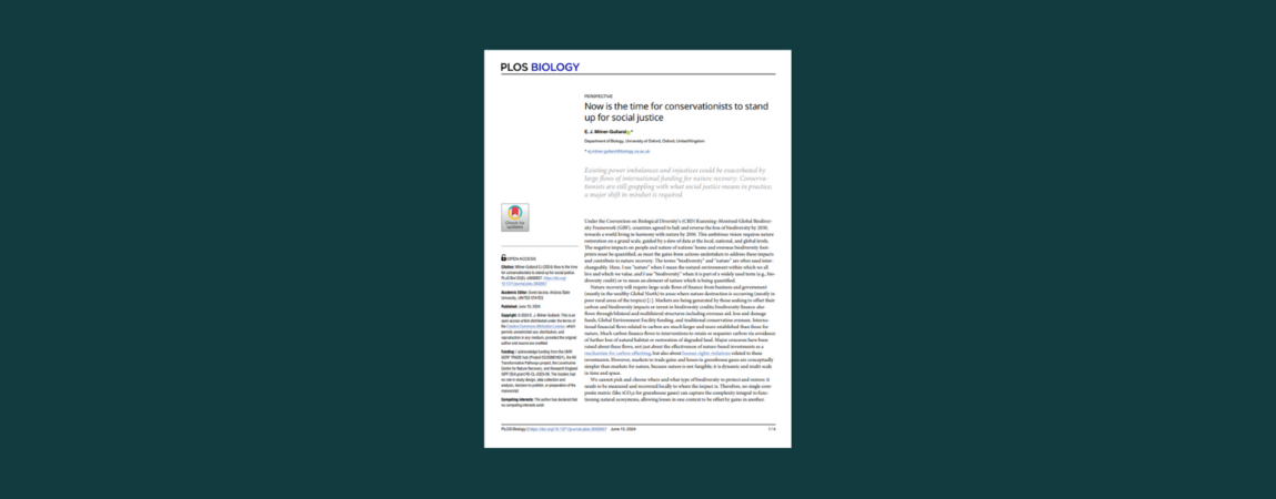 Now is the time for conservationists to stand up for social justice