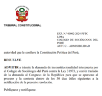 Peru’s Constitutional Tribunal admits unconstitutionality lawsuit against amendments to forestry law, which promotes deforestation and impunity for illegal economies in the Amazon