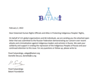 Open Letter to raise concern over attacks and criminalisation of Indigenous leaders and activists in Russia
