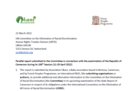 Parallel Report Submitted to CERD re: Cameroon