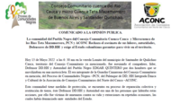 Black community organisations in Colombia denounce the assassination of their leaders, authorities and Human Rights Defenders