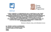 Carta del FPP y IDL al presidente del estado peruano exigiendo derechos indígenas