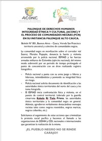 Manifestantes afrodescendientes del Cauca (Colombia) denuncian intimidación racista por parte de la policía y una campaña difamatoria en los medios de comunicación nacionales
