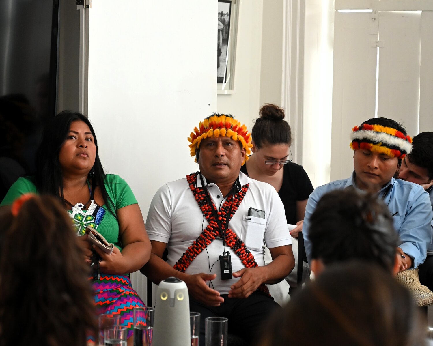 Three panellists talking