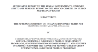 Shadow Report to the Kenyan Government's combined 12th to 13th Periodic Report on the African Charter on Human and Peoples' Rights