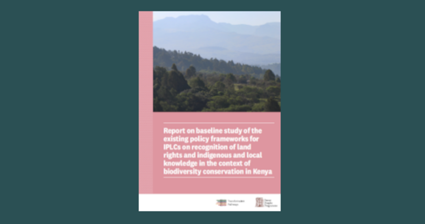 Report on baseline study of the existing policy frameworks for IPLCs on recognition of land rights and indigenous and local knowledge in the context of biodiversity conservation in Kenya